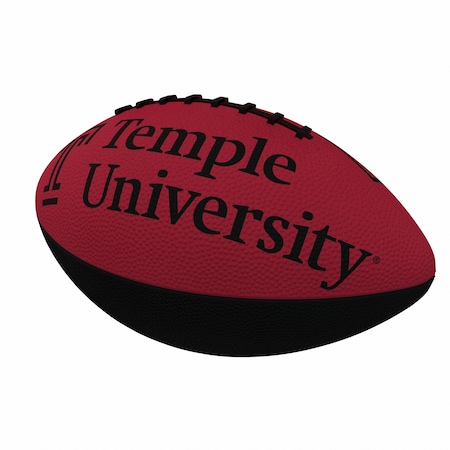 Logo Brands Temple Combo Logo Junior-Size Rubber Football 216-93JR-1